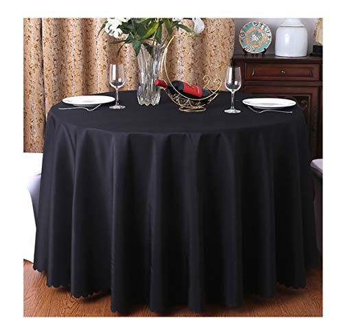 CIEEIN CIEHT Tischdecke Schreibtisch Tischtuch Tischwäsche Couchtisch Küchentischabdeckung Party Hochzeit Tafeltuch Rund Schwarz 180cm von CIEEIN CIEHT