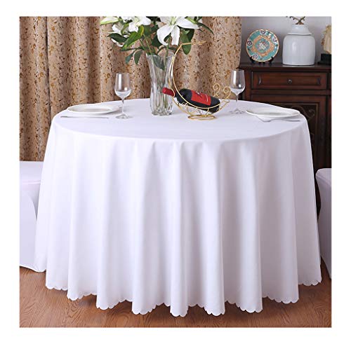 CIEEIN CIEHT Tischdecke Schreibtisch Tischtuch Tischwäsche Couchtisch Küchentischabdeckung Party Hochzeit Tafeltuch Rund Weiß 180cm von CIEEIN CIEHT