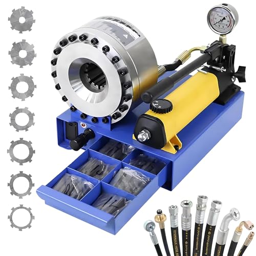CIELOBLOEN Professionelle Hydraulikschlauch-Crimper & Handpresse mit 8 Schneideisen-Sets, für Rohre 10–30 mm in Werkstätten und Montage CIELOBLOEN Professionelle Hydraulikschlauch-Crimper & Handpresse mit 8 Schneideisen-Sets, für Rohre 10–30 mm in Werkstätten und Montage von CIELOBLOEN