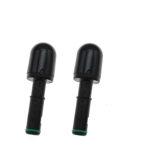 CIENUWPD 1/2PCS Argent Schwarz Front Scheinwerfer Waschanlage Düse Sprayer Jet Abdeckung Kappe für Porsche 911 Panamera Boxster 99762826300 97062825100(2PCS Black) von CIENUWPD