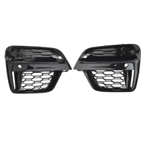 CIENUWPD 1 Paar Front Nebel Licht Kühlergrill Trim Rahmen Teile Außen Abdeckung Ohne Nebel Lampe Loch für BMW X3 G01 X4 G01 G02 G08 2018-2021(Black) von CIENUWPD
