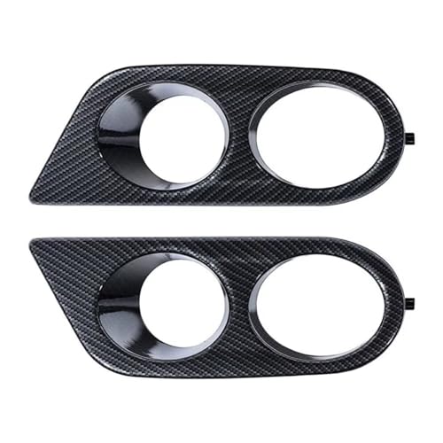 CIENUWPD 1 Paar Front Stoßstange Nebel Licht Abdeckung Grill Rahmen Umgibt Luftkanal Nebel Lampe Haube für BMW E46 M3 2001 2002 2003 2004 2005 2006(Carbon Fiber Black) von CIENUWPD