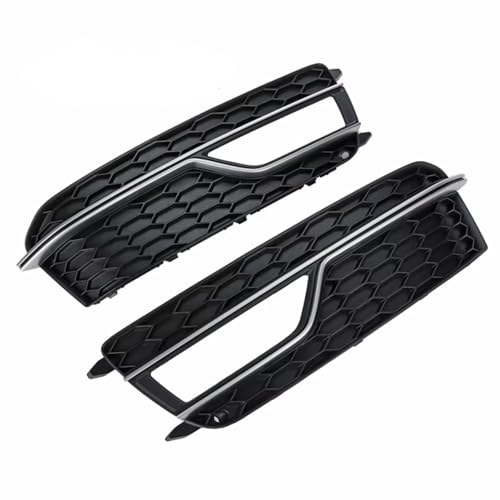 CIENUWPD 1 Paar Front Stoßstange Nebel Licht Grill Abdeckung Nebel Lampe Unteren Kühlergrill Schwarz ABS für A5 S-Line S5 2013-2016 8T0807681K 8T0807682K(Black) von CIENUWPD