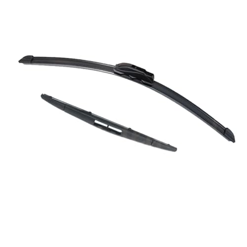 CIENUWPD 2 Stück Auto-Wischerblätter für vorne und hinten, Set für Windschutzscheibe, Fenster, Auto, Regenbürste, 66 cm + 30 cm für Peugeot 107 2005-2014(Front Rear 2pcs) von CIENUWPD