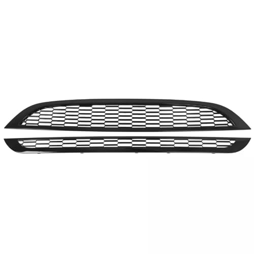 CIENUWPD 2 stücke Front Upper Lower Grill Honeycomb Mesh Guard Trim Abdeckung für MINI R50 R52 R53 51137026202 51137133847 51117127931(Glossy Black) von CIENUWPD