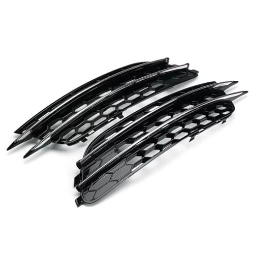 CIENUWPD 2Pcs Auto Front Nebel Licht Abdeckung Honeycomb Grille Grill für Audi A6 C7 2012 2013 2014 2015(Chrome) von CIENUWPD