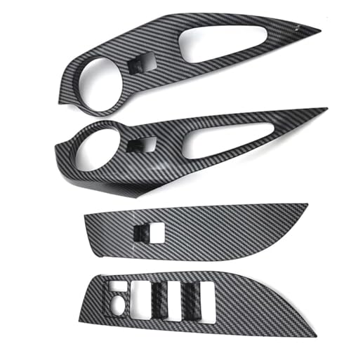 CIENUWPD 4Pcs Auto Fenster Glas Lift-Taste Schalter Abdeckung Trim Tür Armlehne Panel für Toyota Corolla Cross 2020(As Shown RHD) von CIENUWPD