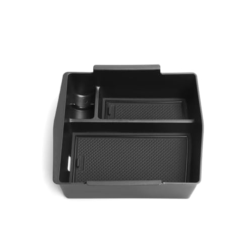 CIENUWPD Armlehne Aufbewahrungsbox ABS Auto Center Console Tray Organisatoren Zubehör Aufräumen Schwarz für Subaru Forester 2025(25Forester Box) von CIENUWPD