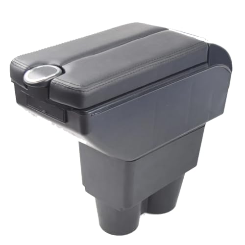 CIENUWPD Armlehne Innen Center Console Storage Box Arm Rest Kissen Auto-Styling Dekoration Zubehör Organizer für Citroen C3L(D1 Black) von CIENUWPD