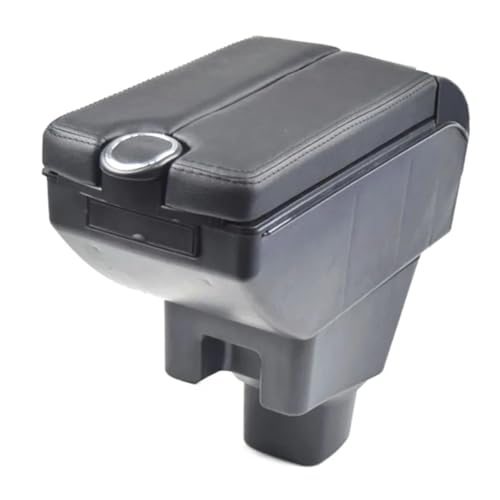 CIENUWPD Armlehne Lederpolster USB-Aufbewahrungsbox ABS Armlehne Mittelkonsole Teile Auto-Styling Innenausstattung für Suzuki SX4 2008(E Red,) von CIENUWPD