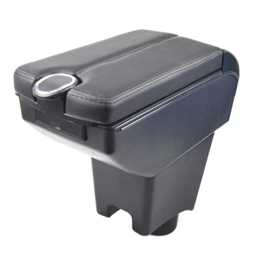 CIENUWPD Armlehnenbehälter USB-Schnittstelle ABS-Mittelkonsole Aufbewahrungsbox Fall Auto-Styling Innenzubehör für Dacia für Renault Sandero(E Red Thread,) von CIENUWPD