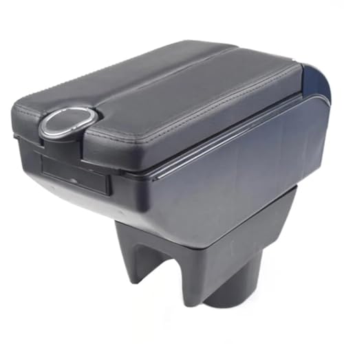 CIENUWPD Armlehnenkoffer Innenraum Mittelkonsole Aufbewahrungsbox Armlehne Kissen Auto-Styling Zubehör Organizer für Mahindra E200 Plus(D Black,) von CIENUWPD