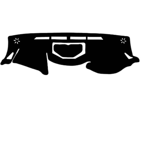 CIENUWPD Auto Armaturenbrett Abdeckung Dashmat Teppich Armaturenbrett Matte 2 Schichten für Nissan NP300 Navara für Renault Alaskan D23 2014 2015 2016 2017 2018 2019(LHD Black) von CIENUWPD