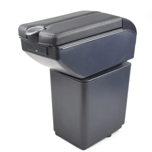 CIENUWPD Auto Armlehne ABS Armlehne Auto-Styling Armlehne Box Center Console USB Zubehör für Citroen Berlingo für Peugeot Partner Tepee(F Black Thread) von CIENUWPD