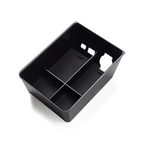 CIENUWPD Auto Armlehne Aufbewahrungsbox Center Console Tray Coin Organizer Verstauen Aufräumen Zubehör Styling Schwarz für ZEEKR 001(ZEEKR001 Box) von CIENUWPD