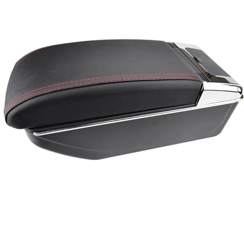 CIENUWPD Auto Armlehne Dual Arm Rest Cup Holder Center Console Box Leder für Mazda CX-3 2015-2018(Red Thread) von CIENUWPD