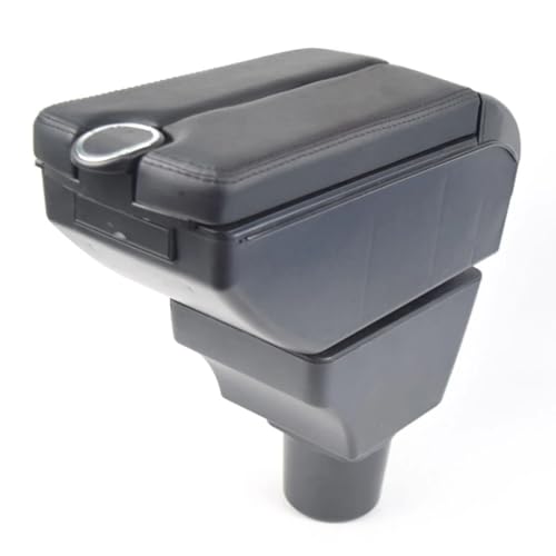 CIENUWPD Auto Armlehne Innen Center Console Storage Box Armlehne Container Auto-Styling Dekoration Zubehör Teile für Ford Figo(F Black) von CIENUWPD