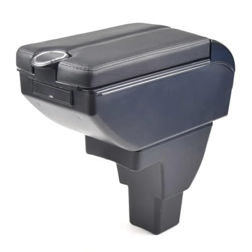 CIENUWPD Auto Armlehne Leder Armlehne Styling Aufbewahrungsbox Mittelkonsole Zubehör Dekoration Innen Auto für Suzuki Karimun(E Red Thread,) von CIENUWPD