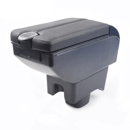 CIENUWPD Auto Armlehne Leder Armlehne USB Auto-Styling Aufbewahrungsbox erhöhte Innenausstattung Mittelkonsole Zubehör Auto für Lifan 320 330(6H Red Thread) von CIENUWPD