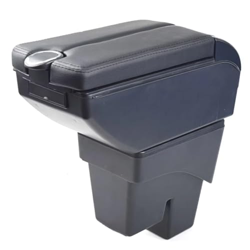 CIENUWPD Auto Armlehne Leder Aufbewahrungsbox USB Armlehne Auto-Styling ABS Innenteile Mittelkonsole Zubehör für Honda WRV 2018(6H Red Thread) von CIENUWPD