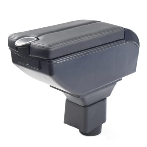 CIENUWPD Auto-Armlehnenschale, USB-Aufbewahrungsbox für die Mittelkonsole, anpassbar, ABS, Armlehnen-Organizer, Innenzubehör für Chery A1 2013(F Black,) von CIENUWPD