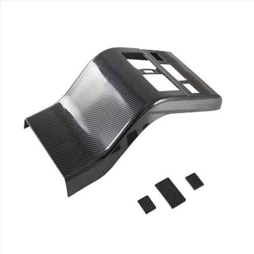 CIENUWPD Auto Carbon Fiber Hinten Klimaanlage Vent Outlet Rahmen Anti-Kick Panel Abdeckung Trim für Toyota Bz4X 2022 2023(Carbon Fiber Pattern) von CIENUWPD