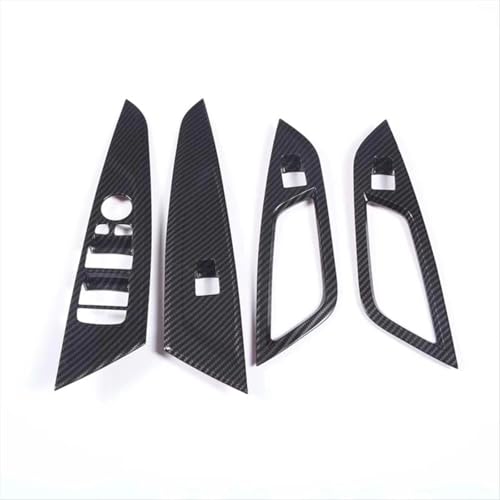 CIENUWPD Auto Fenster Glas Lift Schalter Taste Panel Rahmen Abdeckung Trim Zubehör ABS Carbon Faser für BMW 4 Series G26 2021 2022 von CIENUWPD