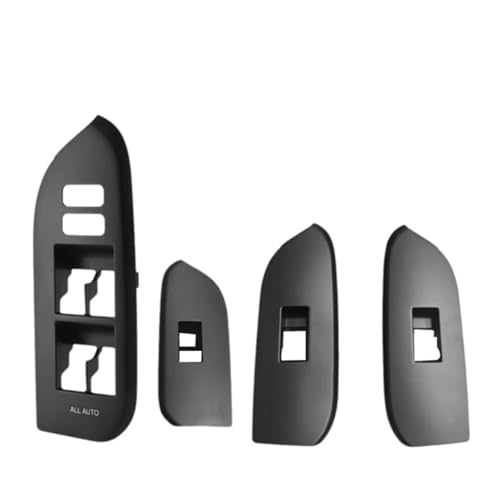 CIENUWPD Auto Fenster Schloss Glas Lift Schalter Trim Panel Abdeckung LHD für Toyota Prado LC150 2010-2019 74232-60600-C0 74231-60630-C0(Black) von CIENUWPD