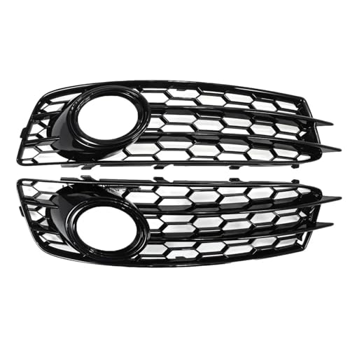 CIENUWPD Auto Front Stoßstange Nebel Licht Lampe Kühlergrill Grill Abdeckung Mesh Honeycomb für Audi A3 8P S-Line 2009 2010 2011 2012 8P0807682(Glossy Black) von CIENUWPD