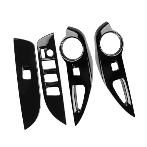 CIENUWPD Auto Glänzend Schwarz Fenster Glas Lift-Taste Schalter Abdeckung Trim Tür Armlehne Panel RHD für Toyota Corolla Cross 2021 2022 von CIENUWPD