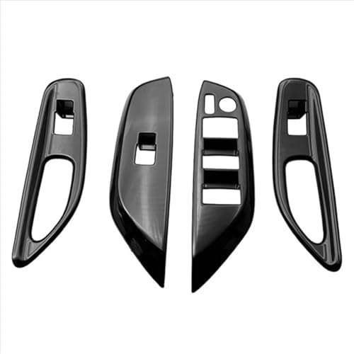 CIENUWPD Auto Glänzend Schwarz Fenster Glas Lift-Taste Trim Schalter Abdeckung Tür Armlehne Panel LHD für Toyota Yaris Cross 2020-2023 von CIENUWPD