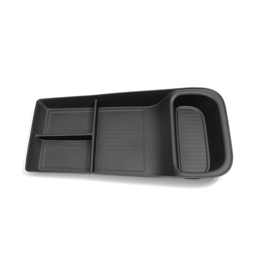 CIENUWPD Auto Zentrale Lagerung Box Center Konsole Unteren Schicht Fach Organizer Zubehör Aufräumen SCHWARZ für Polestar 4 2023 2024(Polestar4 Box Black) von CIENUWPD