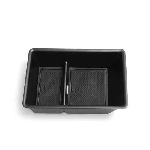 CIENUWPD Center Console Armlehne Storage Box Auto Fach Organisatoren Zubehör Aufräumen Schwarz für Audi Q3 2024 2023(23Q3 Box) von CIENUWPD