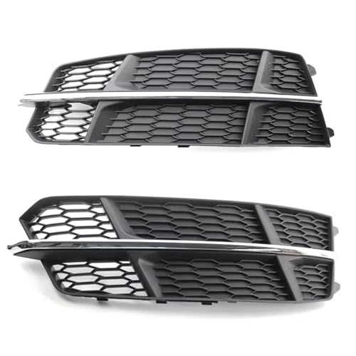 CIENUWPD Ersatz Links Vorne Unteren Stoßfänger Nebel Licht Kühlergrill Grill Abdeckung Schwarz Chrom Links/rechts für A6 C7 S-Line 2014-2018 4G0807681AN(Left) von CIENUWPD
