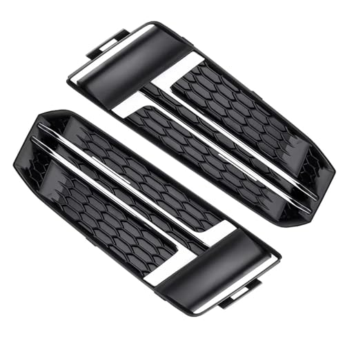 CIENUWPD Frontstoßstange Nebelscheinwerfer Kühlergrill Abdeckung Trim Nebelscheinwerfer Abdeckung Grills für Audi A4 B9 S-LINE 2016 2017 2018 8W0807681F 8W0807682F(Pair) von CIENUWPD