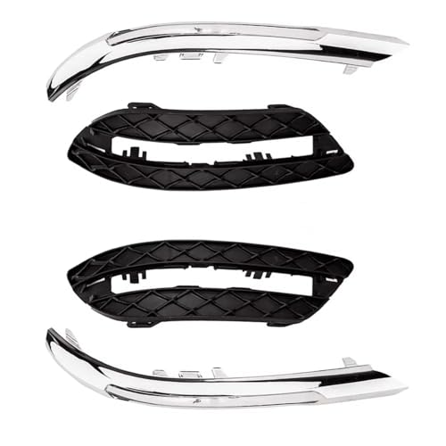 CIENUWPD Frontstoßstange Nebelscheinwerfergitter Nebelscheinwerferabdeckung für Mercedes Benz W204 C-Class 204 880 3224 204 880 3324 2048803224 2048803324(Chrome) von CIENUWPD