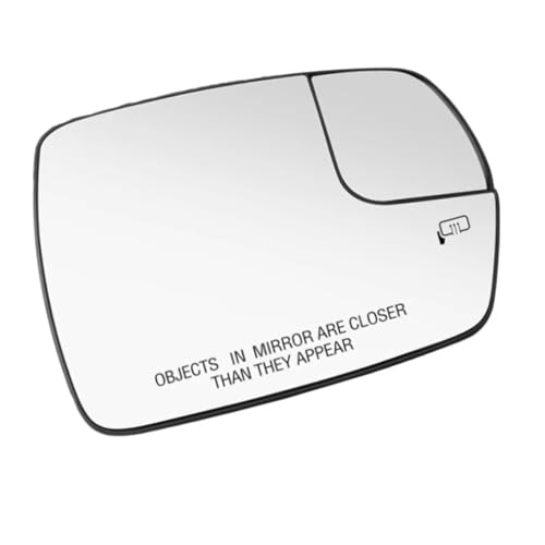 CIENUWPD Linker oder rechter Türflügel, beheizter Rückspiegel, Glas, Seitenspiegel, weiße Linse für Ford Edge 2015 2016 2017 2018(Right Passenger Side) von CIENUWPD