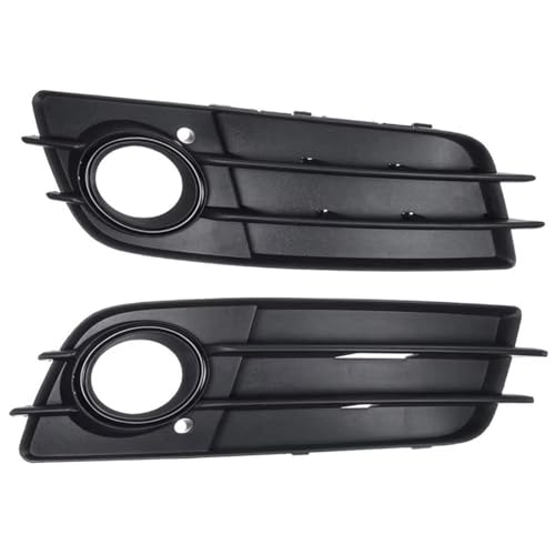 CIENUWPD Links Rechts Front Stoßstange Lampe Trim Abdeckung Grill Abdeckung Zubehör für A4 B8 2008-2012 8K0807681C 8K0807682C(Black) von CIENUWPD