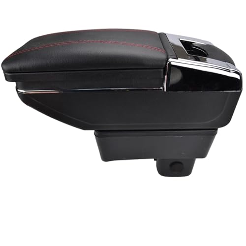 CIENUWPD Mittelkonsolen-Ablage Armlehne Drehbare Box Armlehne für Suzuki Swift 2005-2020(Red Thread) von CIENUWPD
