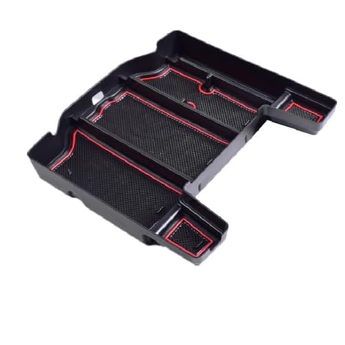 CIENUWPD Mittelkonsolen-Organizer, Armlehne, versteckte Aufbewahrungsbox für Dodge RAM 1500 2500 3500 2019 2020 2021 2022(Red,Red) von CIENUWPD