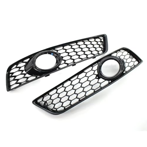 CIENUWPD Nebelscheinwerfer-Kühlergrillabdeckung, Frontgrill, Wabengrillabdeckung, Mesh-Grill für Audi A3 8P 2009 2010 2011 2012 2013 8P0807682D(Glossy Black) von CIENUWPD