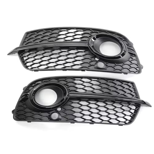 CIENUWPD Paar Front Nebelscheinwerfer Abdeckung Kühlergrill Wabengrill für Audi Q5 Sport S-line 2013 2014 2015 2016 2017 8R0807681S,8R0807682N(with Black) von CIENUWPD