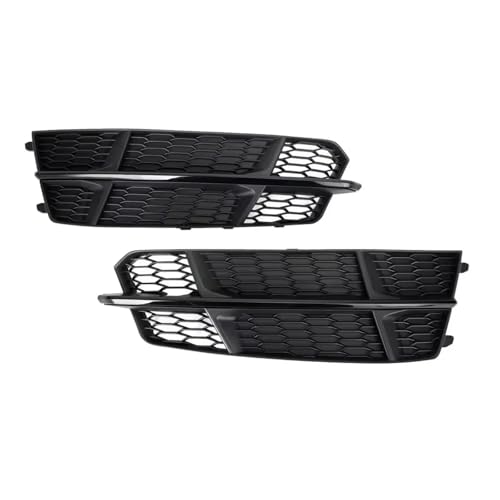 CIENUWPD Paar Frontstoßstange Nebelscheinwerfer Kühlergrill Abdeckung Kühlergrill für Audi A6 C7 2014 2015 2016 2017 2018 A6L 4G0807681AN(with Black) von CIENUWPD
