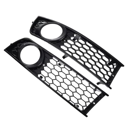 CIENUWPD Paar Frontstoßstange Seite Nebelscheinwerfer Gitter Grill Mesh Waben für Audi A4 B6 2001-2005 8E0807681 8E0807682(Pair) von CIENUWPD