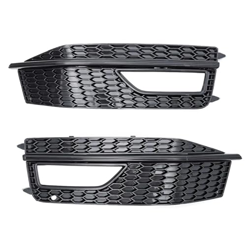 CIENUWPD Paar Frontstoßstange Unterer Nebelscheinwerfer Grill Grille Nebelscheinwerfer Grill Abdeckung für Audi A4 B8 S-Line S4 2012-2015 8K0807681P 8K0807682P(with Black) von CIENUWPD
