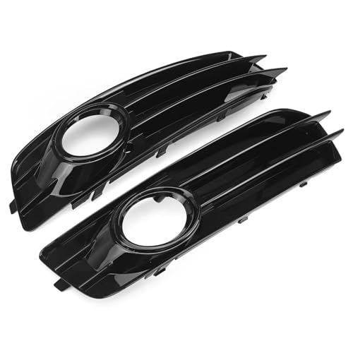 CIENUWPD RM-CAR Chrom/Glänzend Frontstoßstange Unterer Nebelscheinwerfer Grill Kühlergrill Frontgrill für Audi A3 8P S-Line 2009-2012 8P0807682 8P0807681(Glossy Black) von CIENUWPD