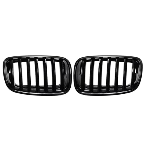 CIENUWPD Schwarz glänzend Auto Frontstoßstange Haube Nieren Sport Grills Grill Racing Grill für BMW E70 E71 X5 X6 2007-2013 51137157687(Gloss Black) von CIENUWPD