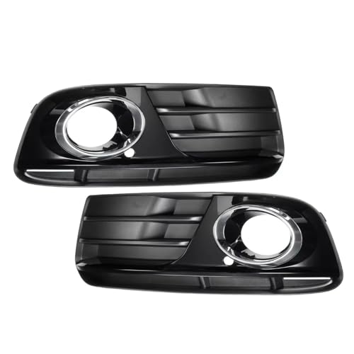 CIENUWPD Schwarzer Frontstoßstangengrill Kühlergrill Frontstoßstange Nebelscheinwerfer Lampenabdeckung Grill für Audi Q5 2013 2014 2015 2016 2017 8R0807681 8R0807682(Pair) von CIENUWPD