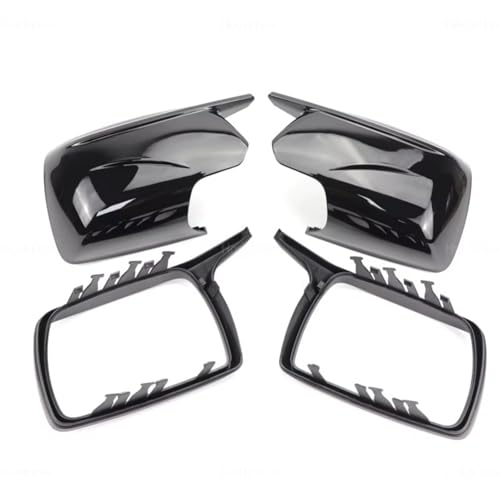 CIENUWPD Spiegelabdeckungen Ersatz-Rückspiegelgehäuseabdeckung Hellschwarz mit Werkzeug für BMW X3 X 3 E83 2003-2010(1 Pair Black) von CIENUWPD
