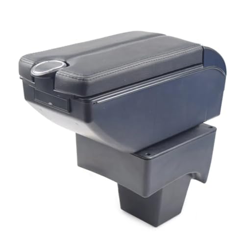CIENUWPD Zubehör Auto Armlehne Leder Aufbewahrungsbox Mittelkonsole Armlehne Innenteile Styling für Suzuki Brezza 2016(6H red Thread,) von CIENUWPD